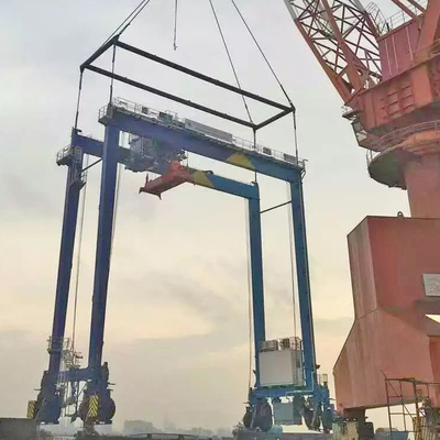 Żuraw portowy kontenerowy z podwójną belką RTG Model 35 ton Ship Yard 35m